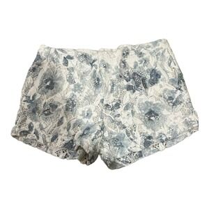 Joie White and Blue Lace Cotton Short Size 6